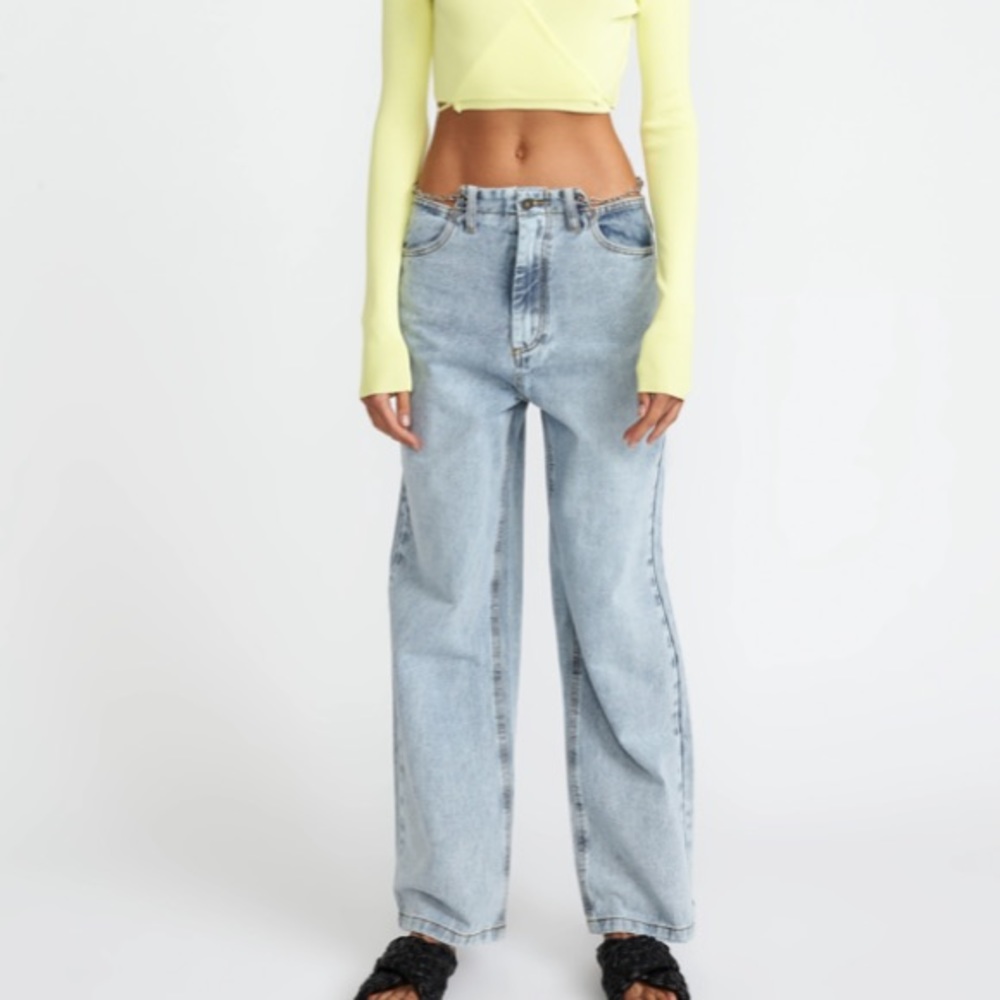 Jeans with chain waist detail from Lioness
